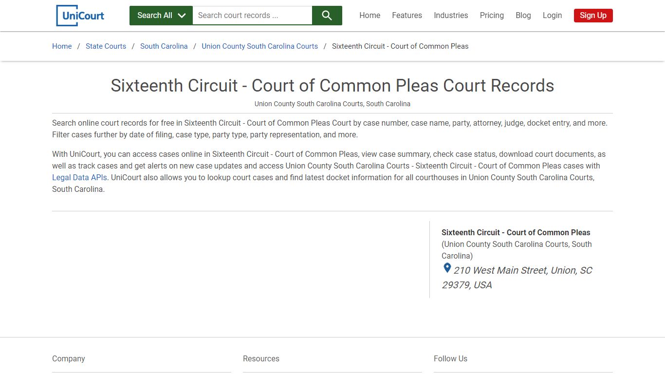 Sixteenth Circuit - Court of Common Pleas Court Records ...