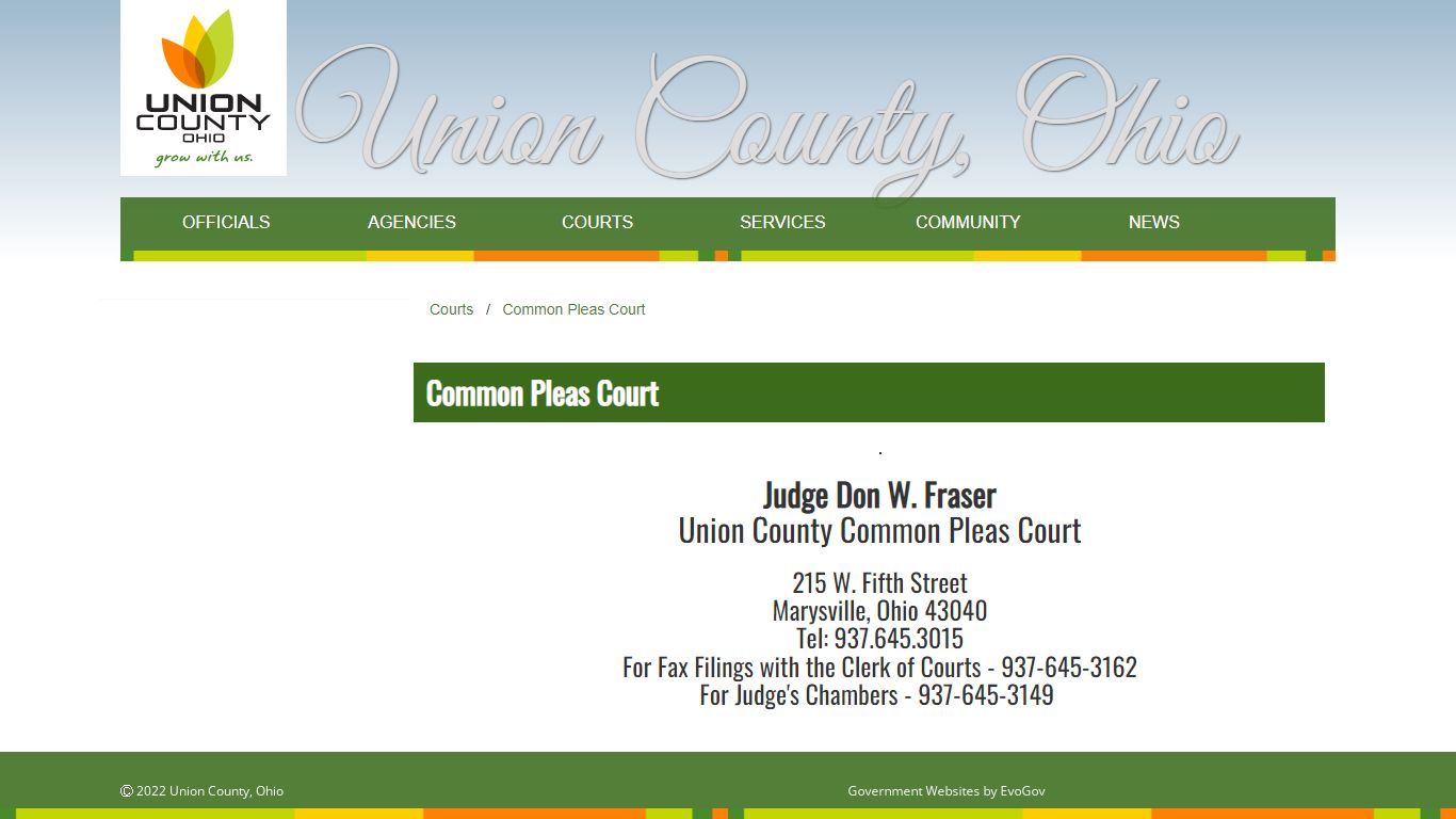 Union County, OhioCommon Pleas Court