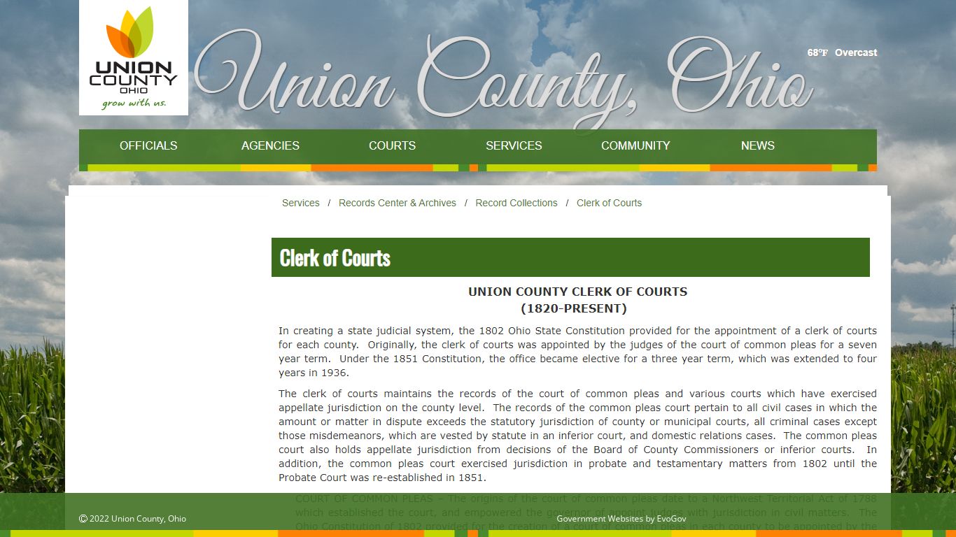 Union County, OhioClerk of Courts