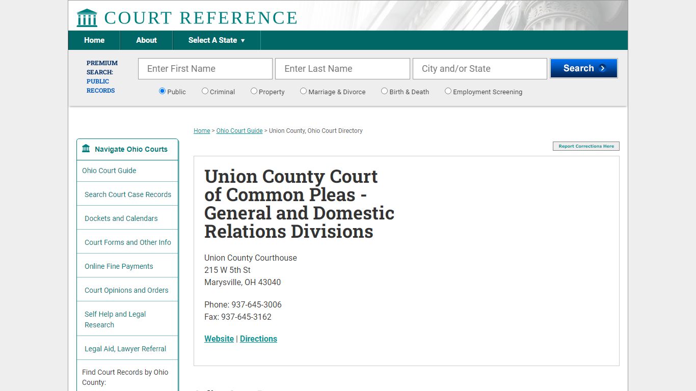 Union County Court of Common Pleas - General and Domestic ...